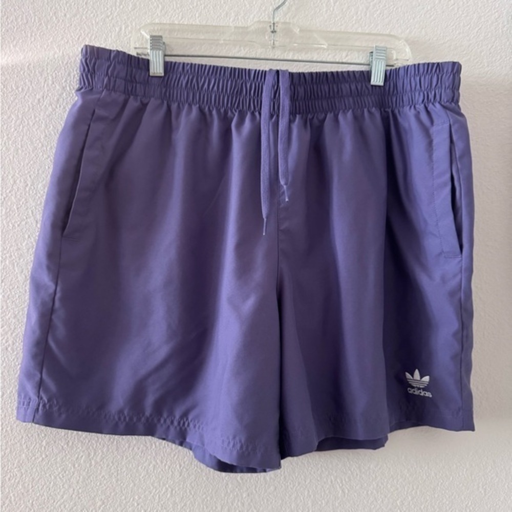 Adidas Originals Solid Trefoil Swim Shorts 7" Lined Size 2XL Men's Purple